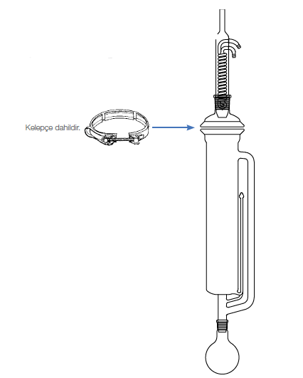 LG021.06.2000 Soxhlet Ekstraksiyon takımı, Büyük hacimli 2000 ml Ekstaktör Hacmi, 5000 ml Balon Hacmi