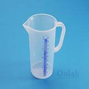 PP Kulplu Beher, Mavi Taksimatlı,Uzun Form, 1000 ml