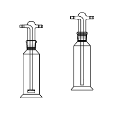 LG023.05.0100 Gaz Yıkama Şişesi, Başlıklı, Filtreli 100 ml Hacim