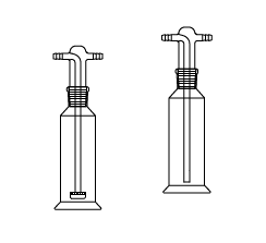 LG023.06.0100 Gaz Yıkama Şişesi, Başlıklı, Filtresiz 100 ml Hacim
