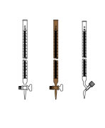 LG025.56.0010 Büret, Düz, Cam Musluklu, Amber 10 ml Hacim, 0.02 ml Tolerans