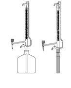 LG025.03.0010 Büret Otomatik, Tek Valf Musluklu, Depolu 10 ml Hacim, 0.02 ml Tolerans