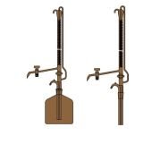 LG025.14.0010 Büret Otomatik, Çift Cam Musluklu, Amber, Deposuz 10 ml Hacim, 0.02 ml Tolerans