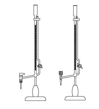 LG025.20.0005 Büret, Mikro, Cam Musluklu, Sehpalı 5 ml Hacim, Tolerans 0.02 ml
