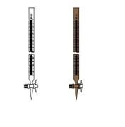 LG025.41.0010 Büret, Düz, PTFE Musluklu, Şeffaf 10 ml Hacim, 0.02 ml Tolerans