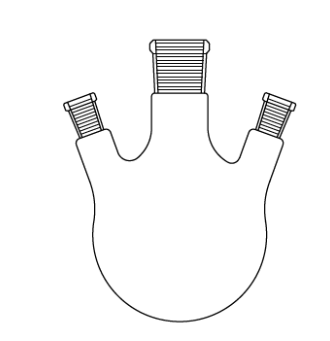Balon, Üç boyunlu , (45◦ Açılı Boyun)