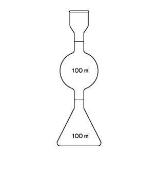 LG025.38.0100 Engler vizkozite balonu 100 + 100 ml Hacim
