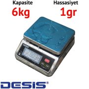 Desis S29 Dijital Paslanmaz Terazi - Hassasiyet: 1 gr. Max: 6 kg.