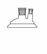 LG026.02.1529 Reaktör İçin, İki Boyunlu Kapak 150 Flanş Ölçüsü DN, NS: 29/32 - 29/32