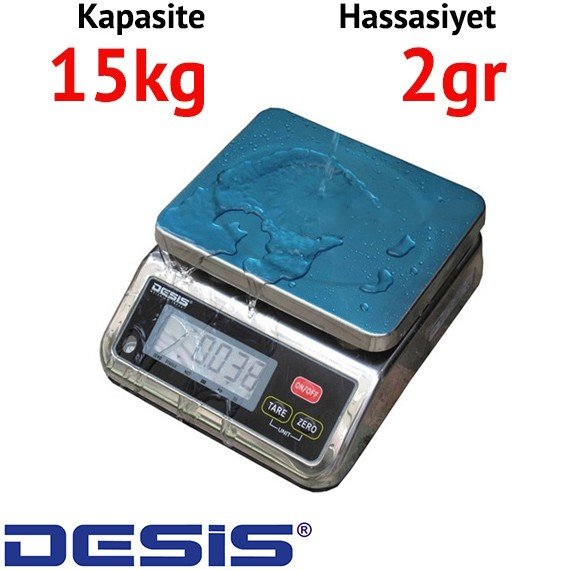 Desis S29 Dijital Paslanmaz Terazi - Hassasiyet: 2 gr. Max: 15 kg.