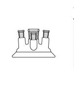 LG026.04.1229 Reaktör İçin, Dört Boyunlu Kapak 120 Flanş Ölçüsü DN, NS: 29/32 - 2 x 29/32 - 14.5/23