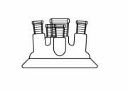 LG026.05.1245 Reaktör İçin, Beş Boyunlu Kapak 120 Flanş Ölçüsü DN, NS: 45/40 - 29/32