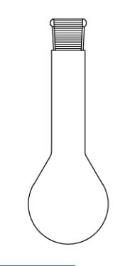 Cam Teknik LG006.15.0050 Kjeldahl balonu, Şilifli 50 ml Hacim , NS: 19/26