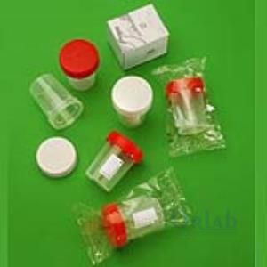 Numune Kabı, Plastik, PP, Hacim 180 ml,Steril, Etiketli, Tek Tek Poşetli