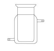 LG026.06.0100 Silindirik Reaksiyon Kabı, Ceketli 100 ml Hacim, 60 Flanş Ölçüsü DN, Çap * Boy 70 x 85 mm
