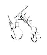 LG028.17.0250 Distilasyon Başlığı, Set Balon 250 ml, iki boyunlu NS: 14.5/23, Balon 3x25 ml NS: 14.5/23