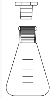 Cam Teknik LG009.04.1901 Erlen, Şilifli, Plastik kapaklı 100 ml Hacim, NS: 19/26