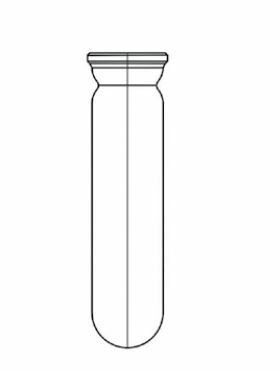 LG028.22.0001 Protein Yakma Tüpü 48 mm x 260 mm Çap * Boy