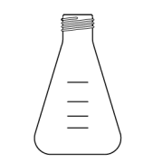 Cam Teknik LG009.06.0100 Erlen, Vidalı kapaklı 100 ml Hacim, Vida Ölçüsü 25 GL