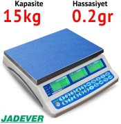 Jadever JCO-15K Dijital Hassas Sayıcı Terazi - Hassasiyet: 0.2 gr. Max: 15 kg.