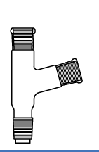 Cam Teknik LG012.01.1423 Distilasyon Adaptörü İki boyunlu açılı Dişi NS: 14,5/23 - Erkek NS: 14,5/23