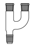 Cam Teknik LG012.02.1423 Distilasyon Adaptörü İki boyunlu paralel Dişi NS: 14,5/23 - Erkek NS: 14,5/23