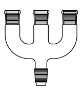 Cam Teknik LG012.03.2932 Distilasyon Adaptörü Üç boyunlu paralel Dişi NS: 29/32 - Erkek NS: 29/32