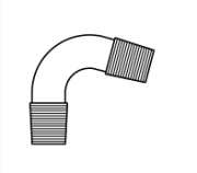 Cam Teknik LG012.06.2932 Distilasyon Adaptörü 90 derece açılı erkek - erkek Dişi NS: 29/32 - Erkek NS: 29/32