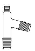 Cam Teknik LG012.08.1414 Distilasyon Adaptörü İki erkek şilifli 75 derece Dişi NS: 14,5/23 - Erkek NS: 14,5/23