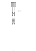 Cam Teknik LG012.18.1423 Gaz giriş borusu, Musluklu NS: 14,5/23