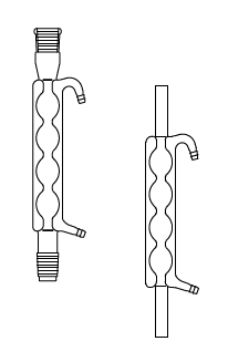 Cam Teknik LG013.05.3014 Bullu (Allihn) soğutucu, Çift Şilifli NS:14,5/23, Ceket Boyu 300 mm