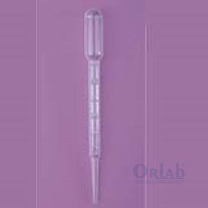 Pastör Pipeti, Hacim 3 ml, Uzunluk 150 mm, Taksimatlı, 26 damla/ml