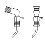 LG016.04.2929 Distilasyon fraksiyonları toplama başlığı, Yedek parçaları (Vakum Adaptörleri), 105º Üst Dişi NS: 29/32 - Alt Dişi NS: 29/32
