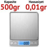 ALF 500 Hassas Cep Terazisi - Hassasiyet: 0,01 gr. Max: 500 gr.